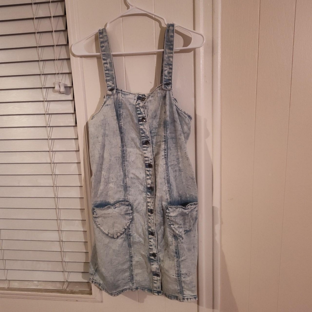 Stylish Hot Topic Denim Button-Down Dress
